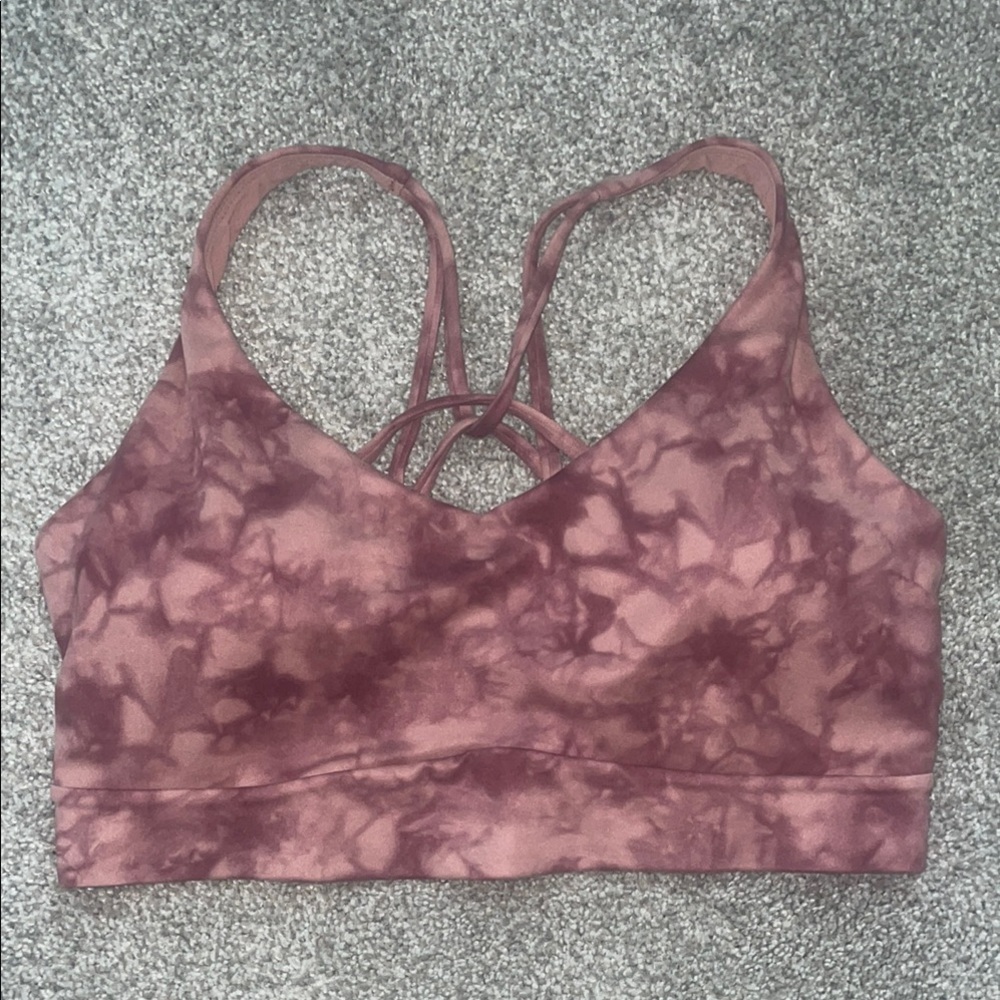 Athleta Women's Pink Tie-Dye Sports Bra. Size S D-DD